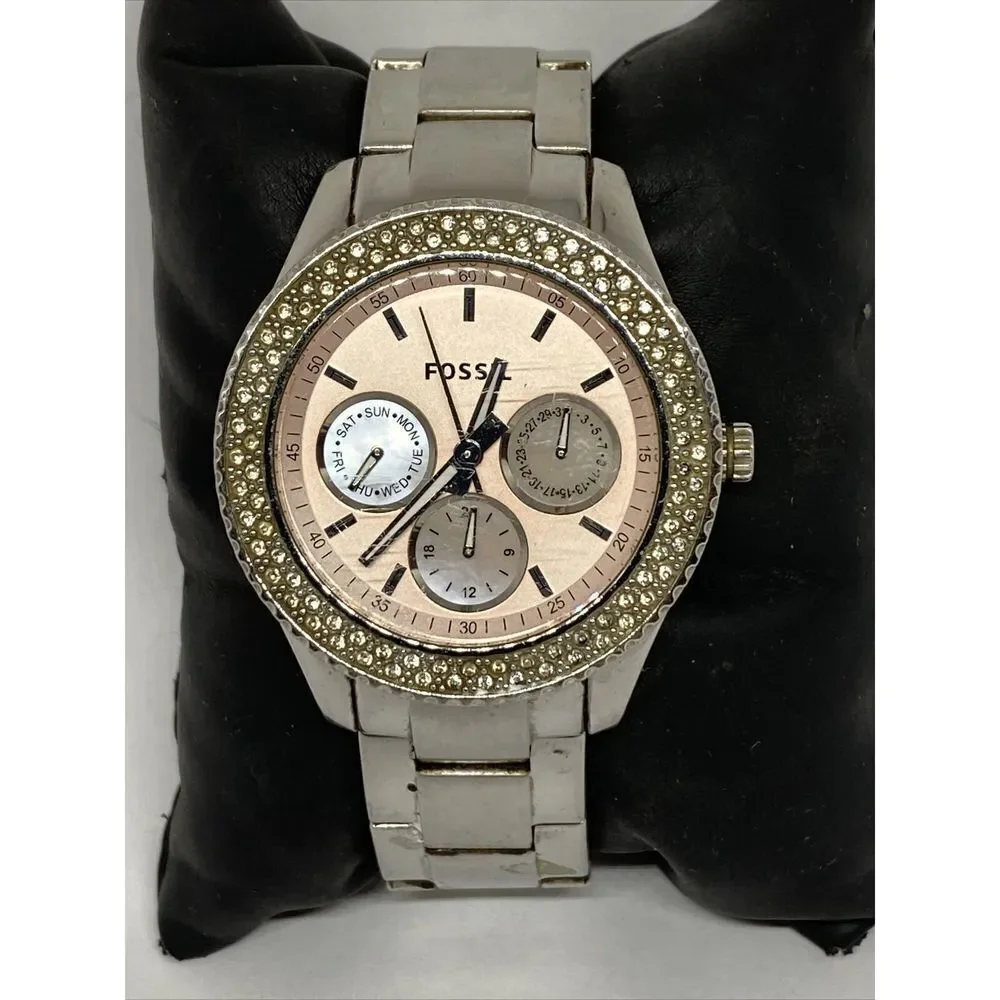 Fossil Stella ES2946 Womens Stainless Steel Analog Dial Quartz Wrist Watch JK864